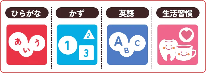 ひらがな・かず・英語・生活習慣